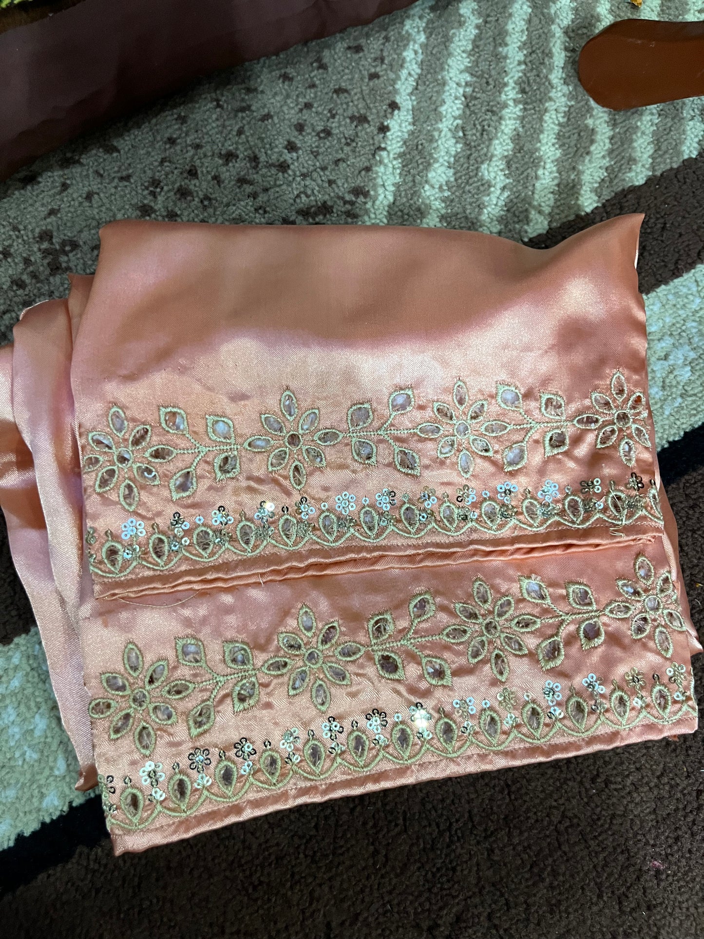Balochi Dress Laserkari Peach