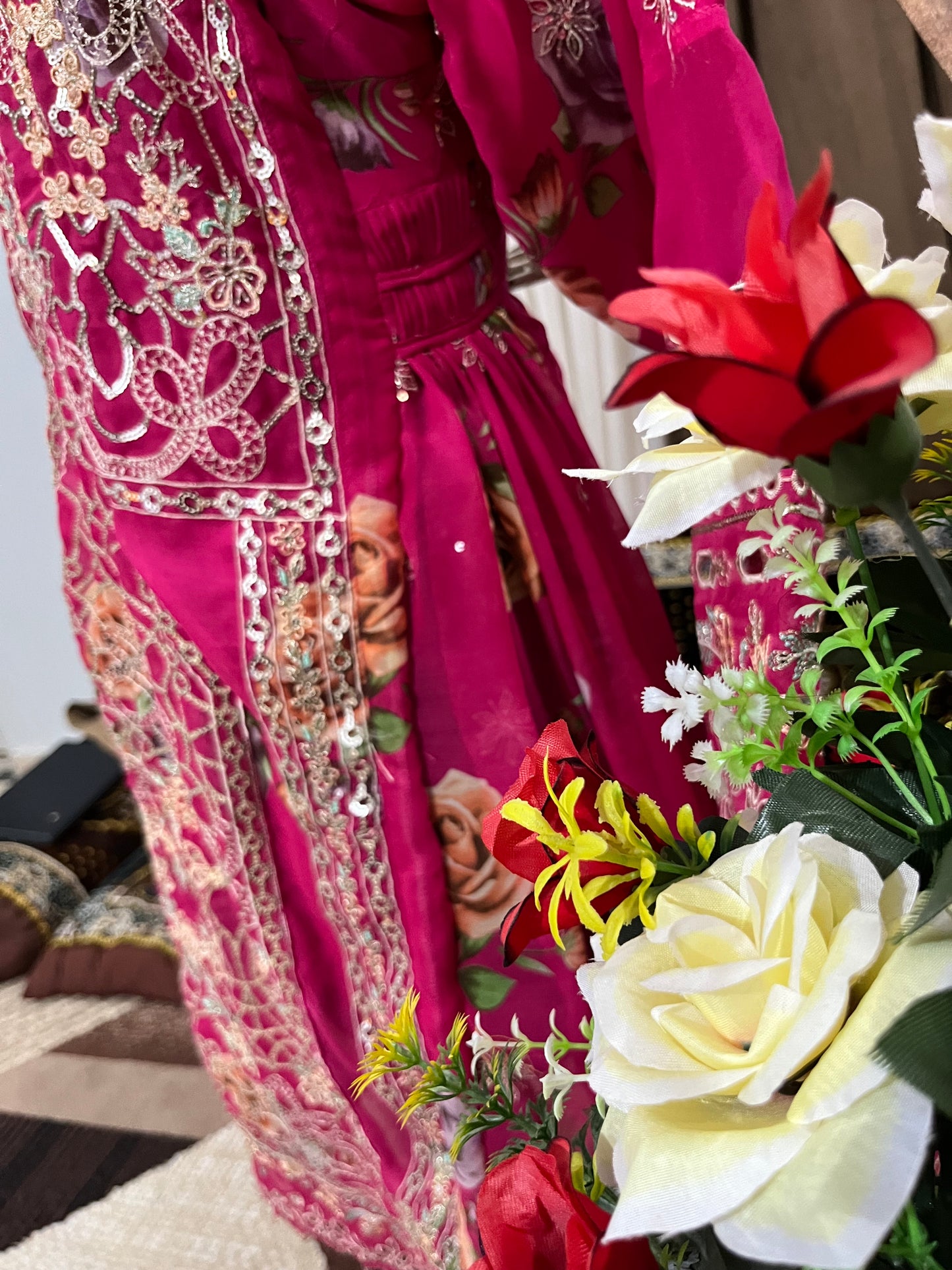 Balochi Dress Laserkari Pink