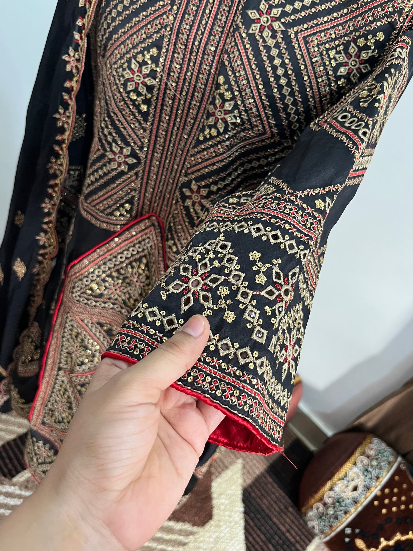 Balochi Dress ChikanKari Black By Manahil & Merab