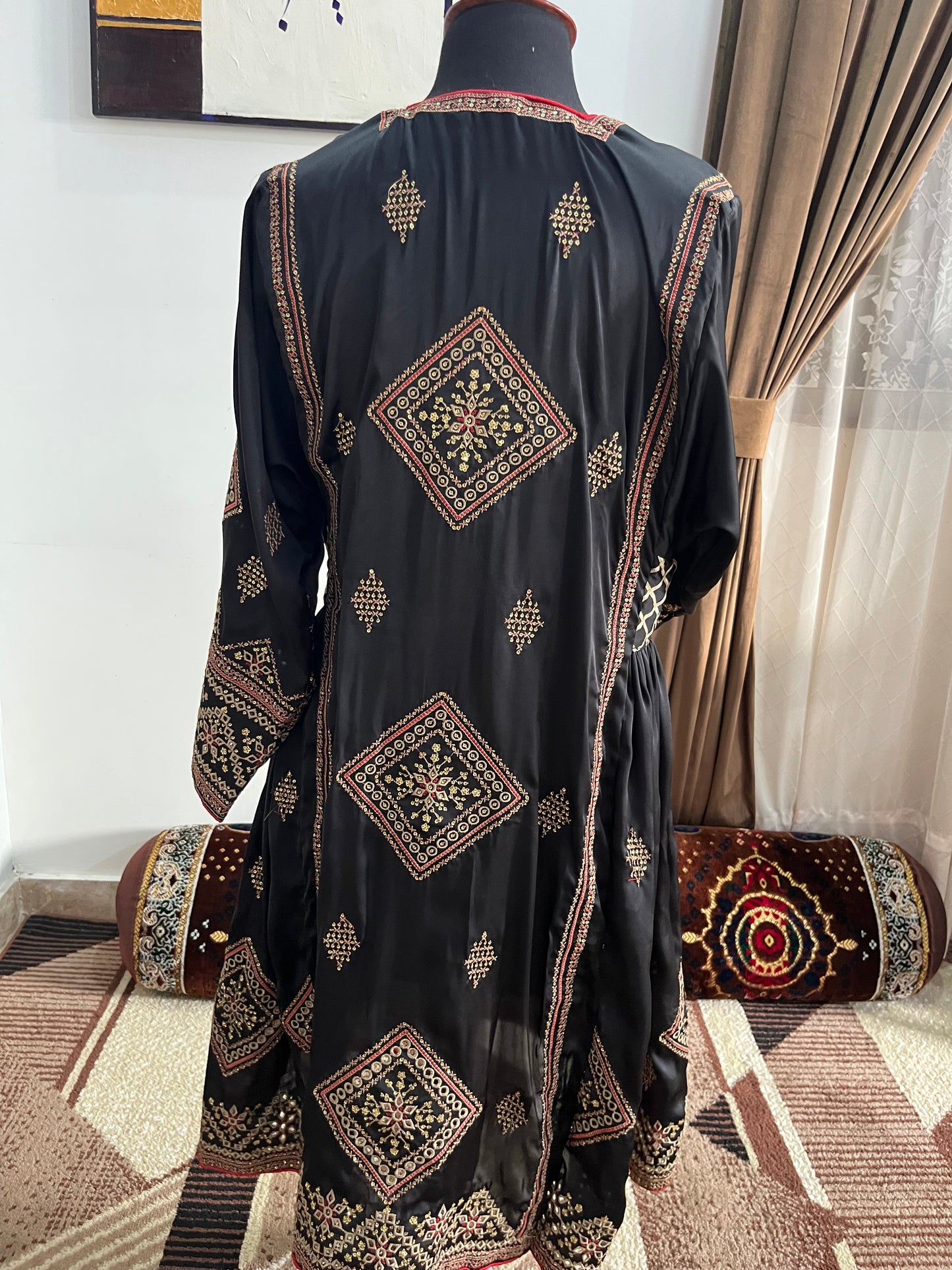 Balochi Dress ChikanKari Black By Manahil & Merab