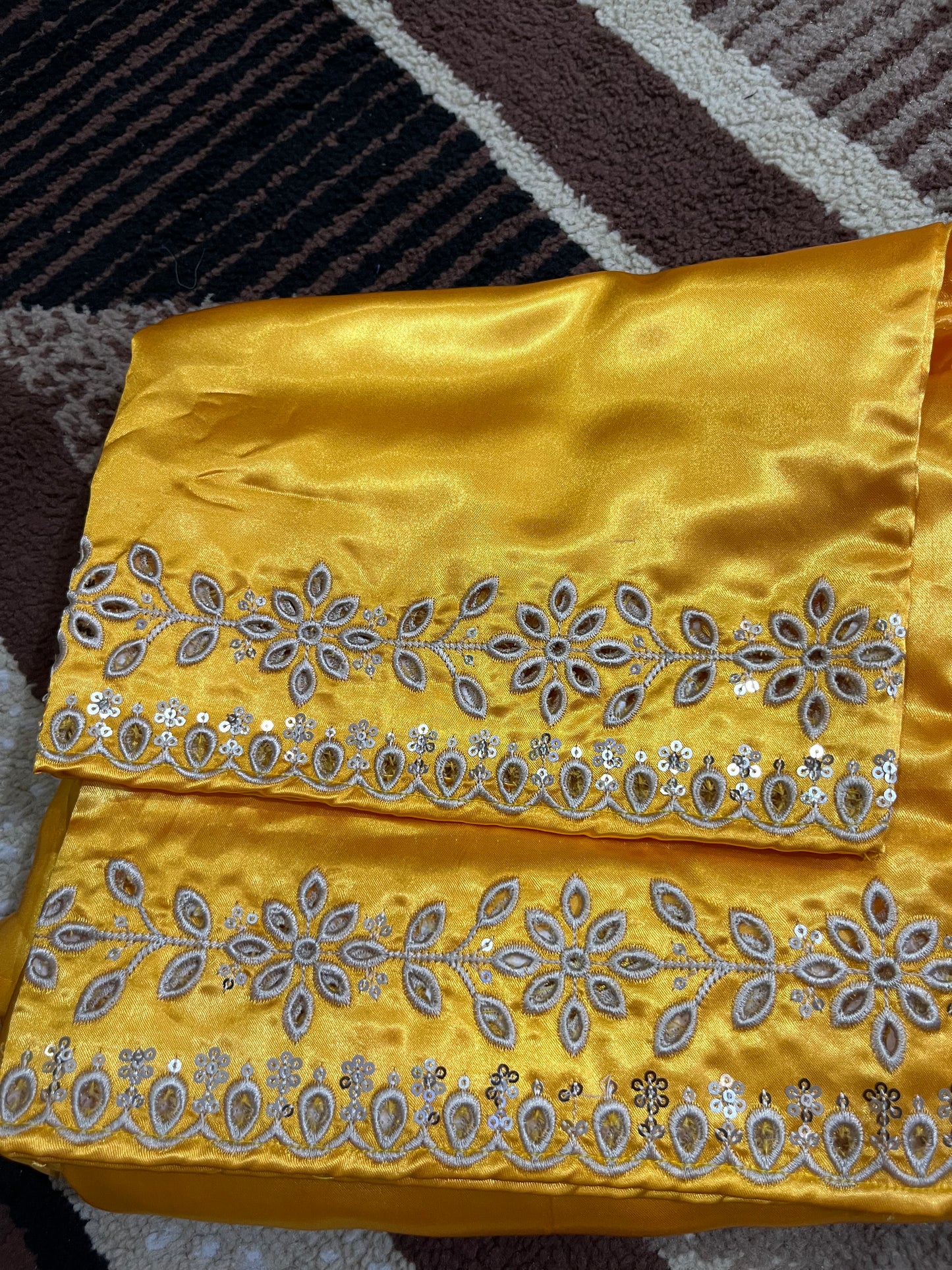 Balochi Dress Laserkari Yellow