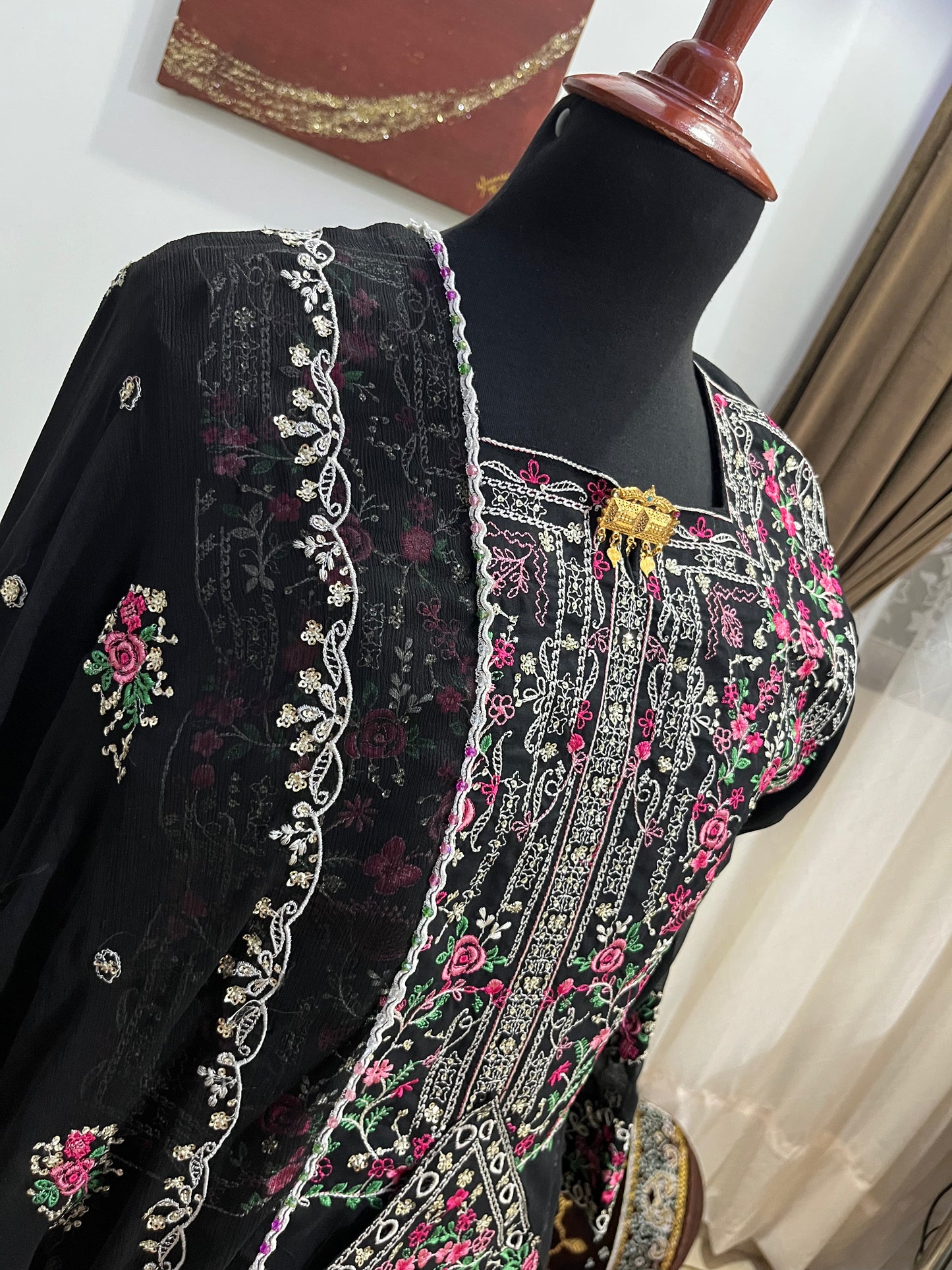 Balochi Dress ChikanKari Plain Voile
