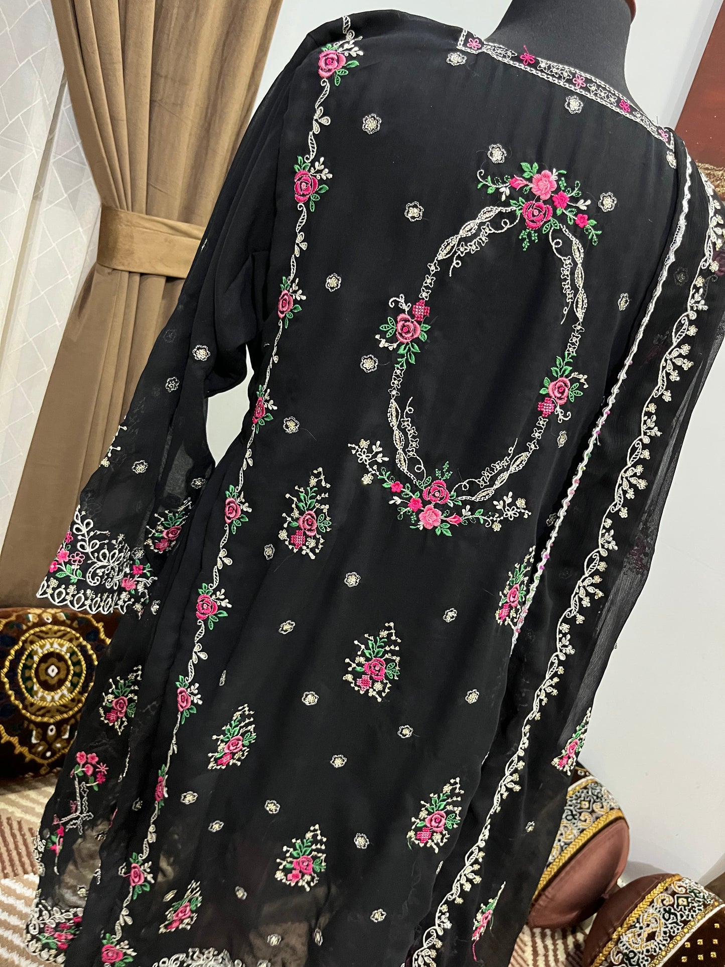 Balochi Dress ChikanKari Plain Voile