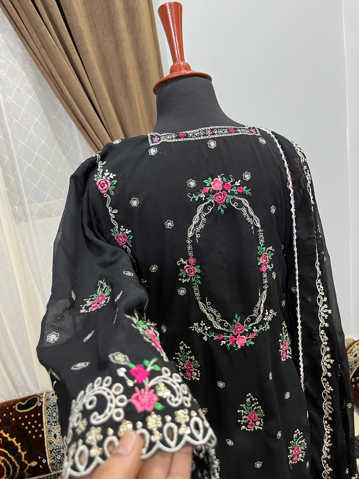 Balochi Dress ChikanKari Plain Voile