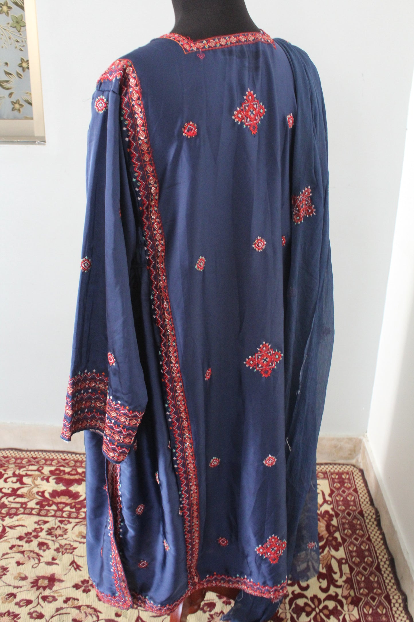 Balochi Kurta Blue (Unstitched Dress)