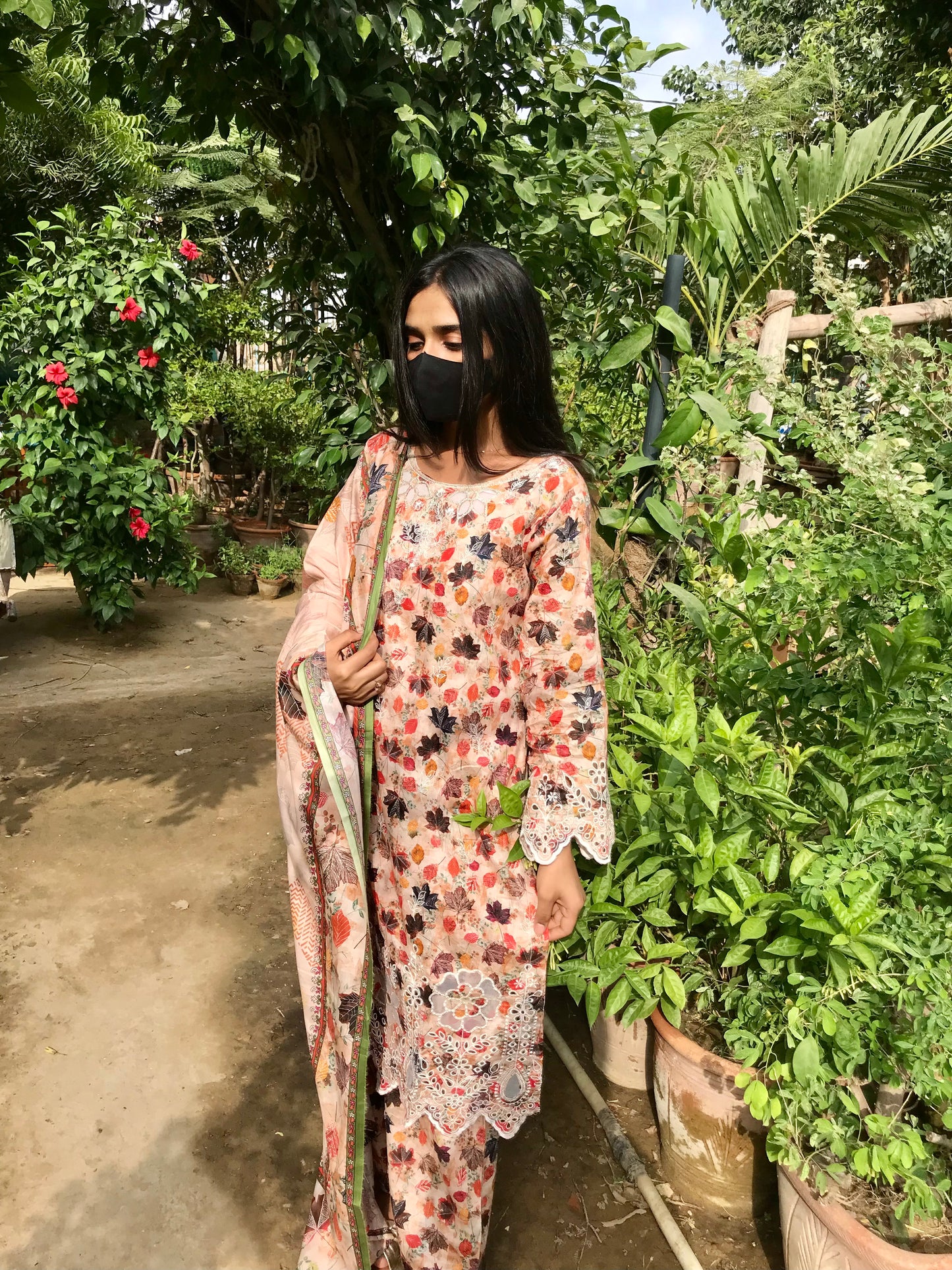 Mizaaj - Chicken kari Embroidery Dress