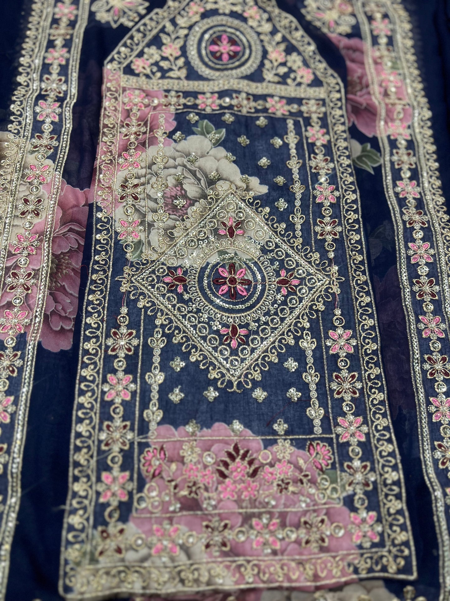 Balochi Formal Dress Navy Blue
