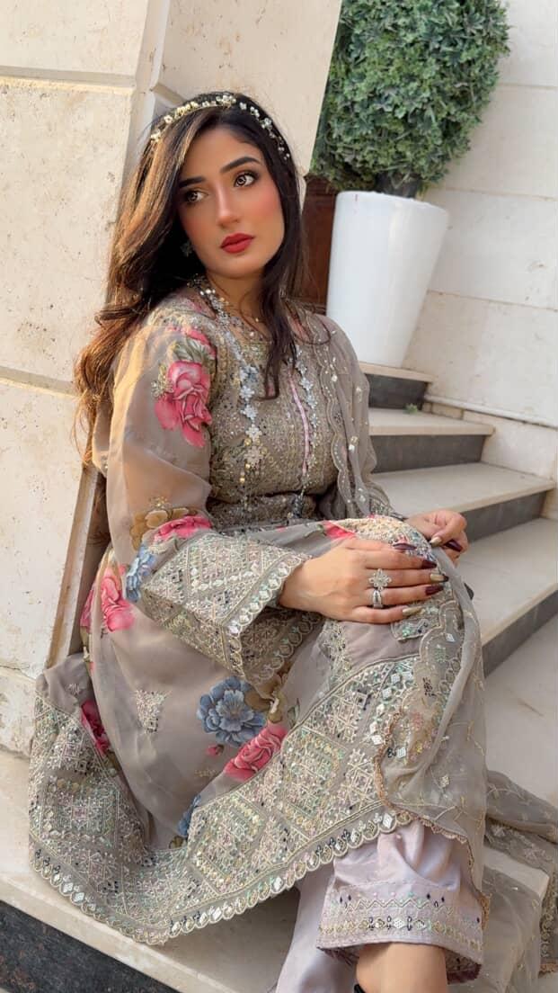 Balochi Formal Dress Grey