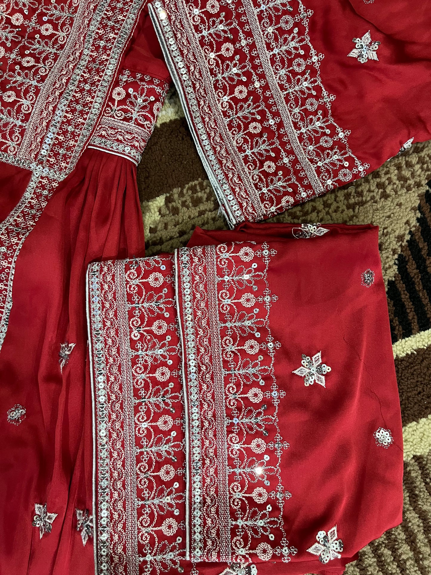 Balochi Dress Red by Zhureen