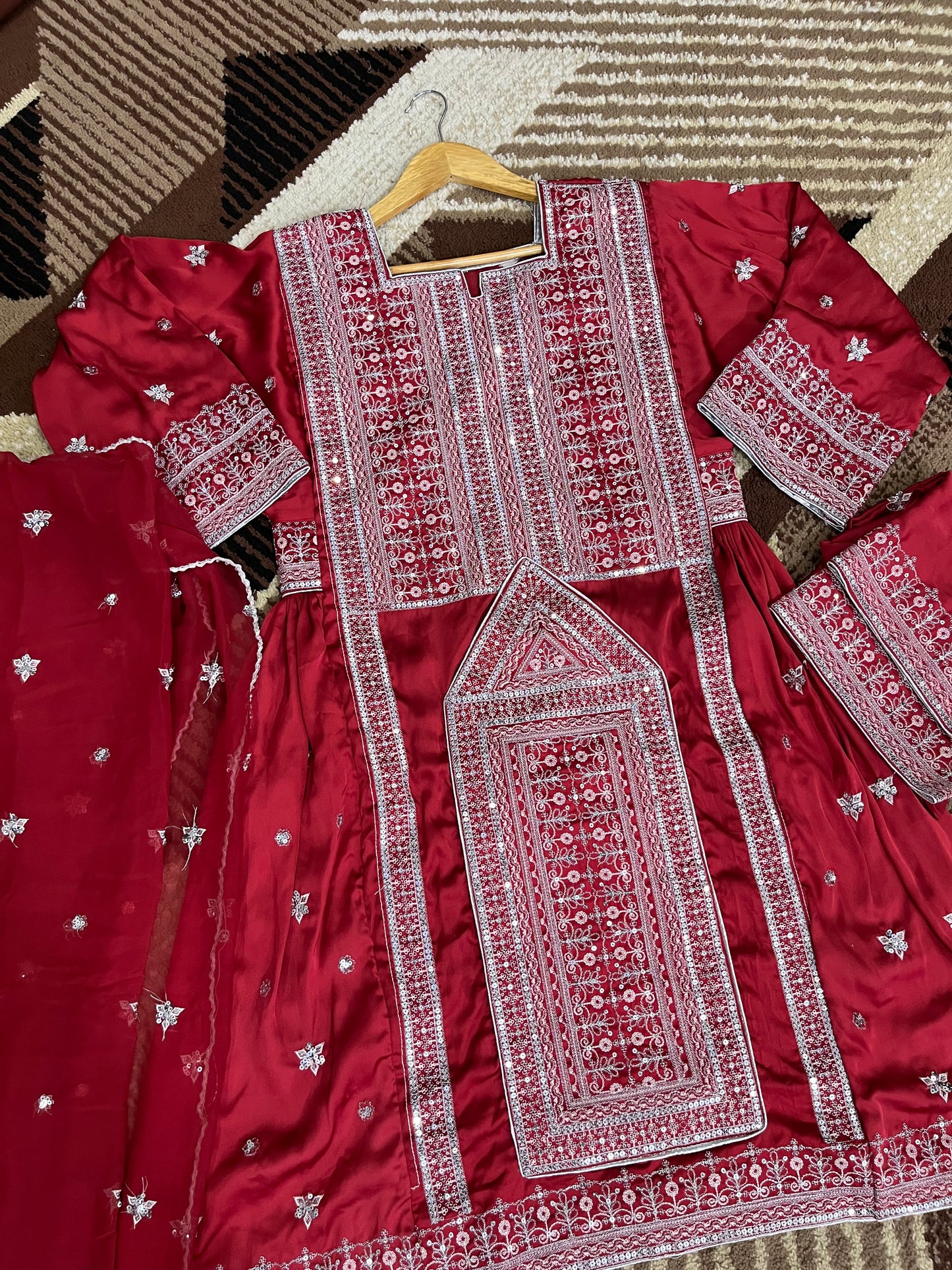 Balochi Dress Red by Zhureen