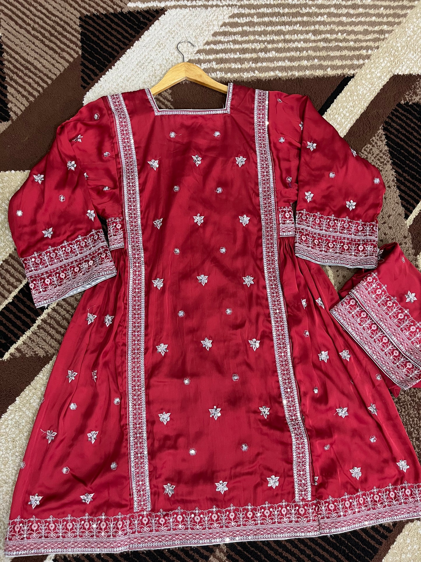 Balochi Dress Red by Zhureen