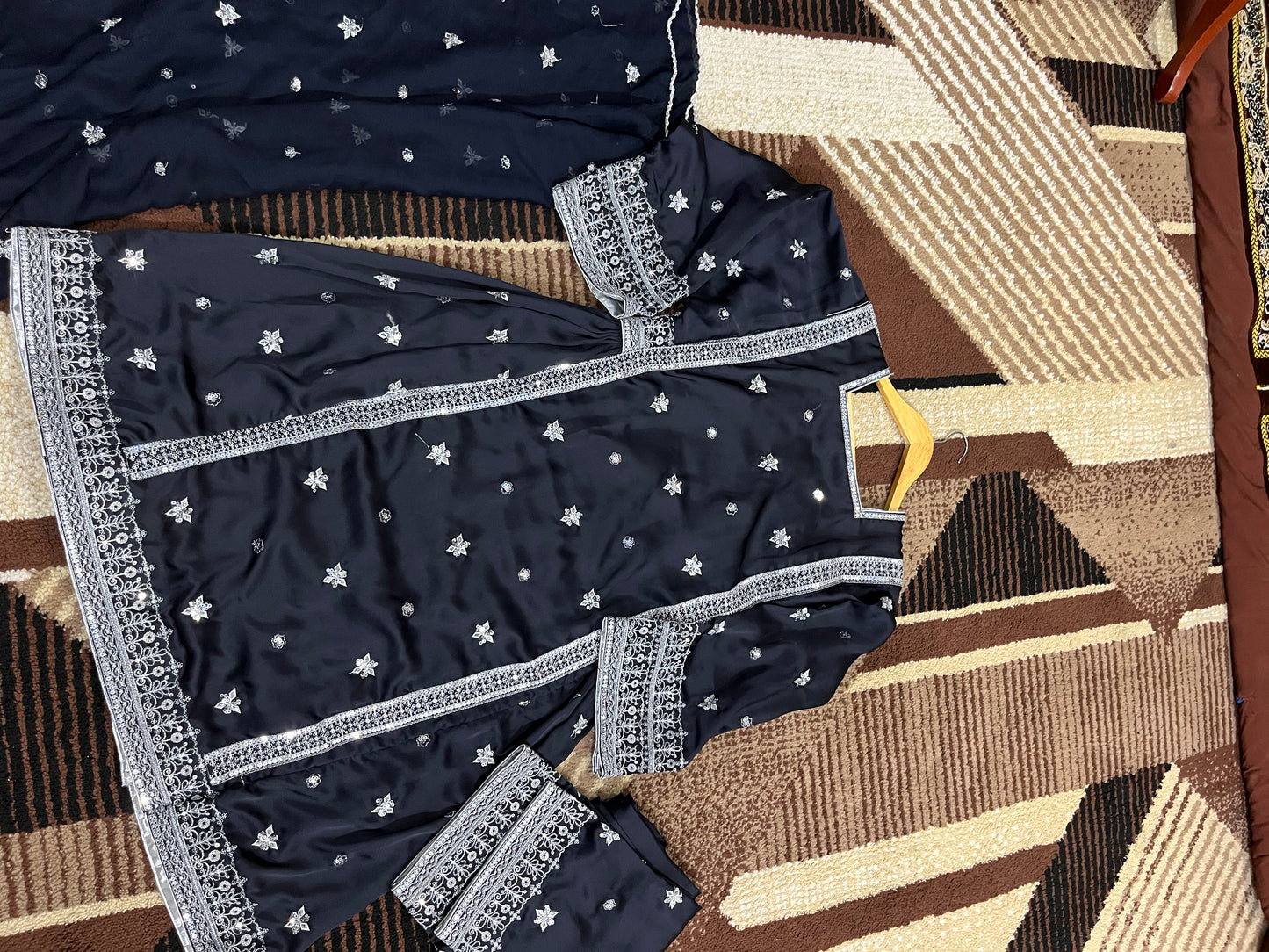 Balochi Dress Navy blue by Zhureen