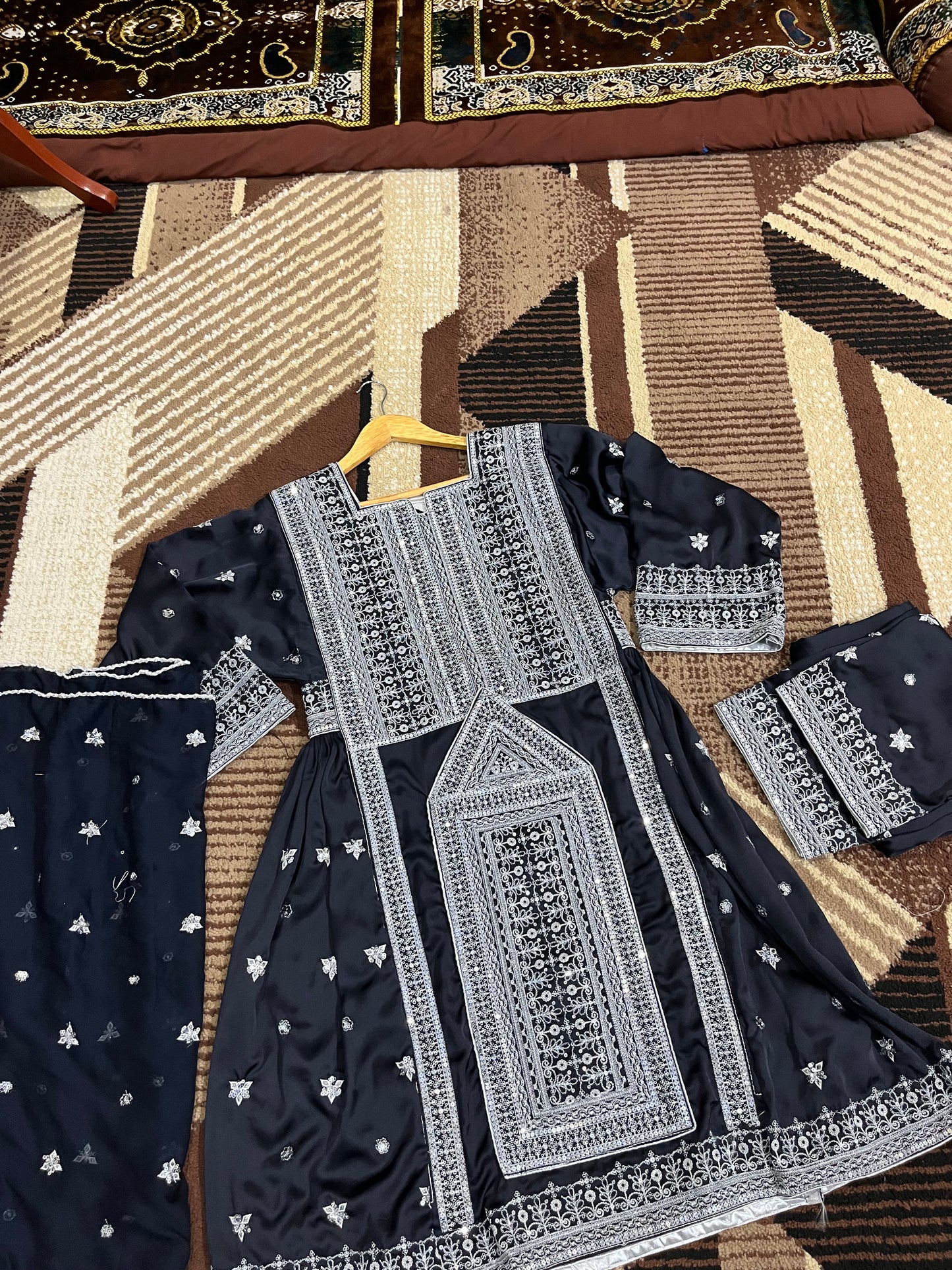 Balochi Dress Navy blue by Zhureen