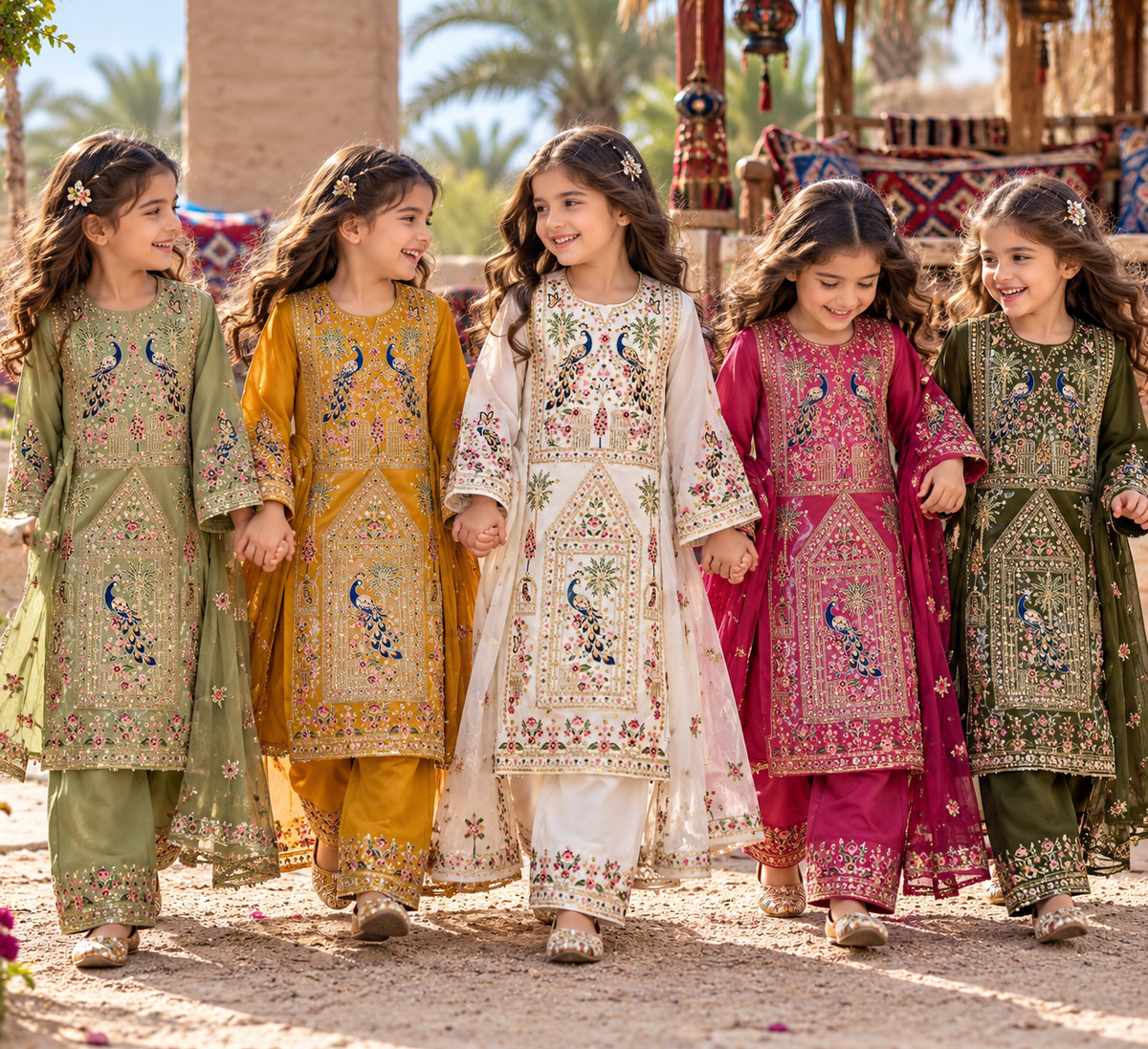 Balochi Dress D#48 Kids Peacock Design