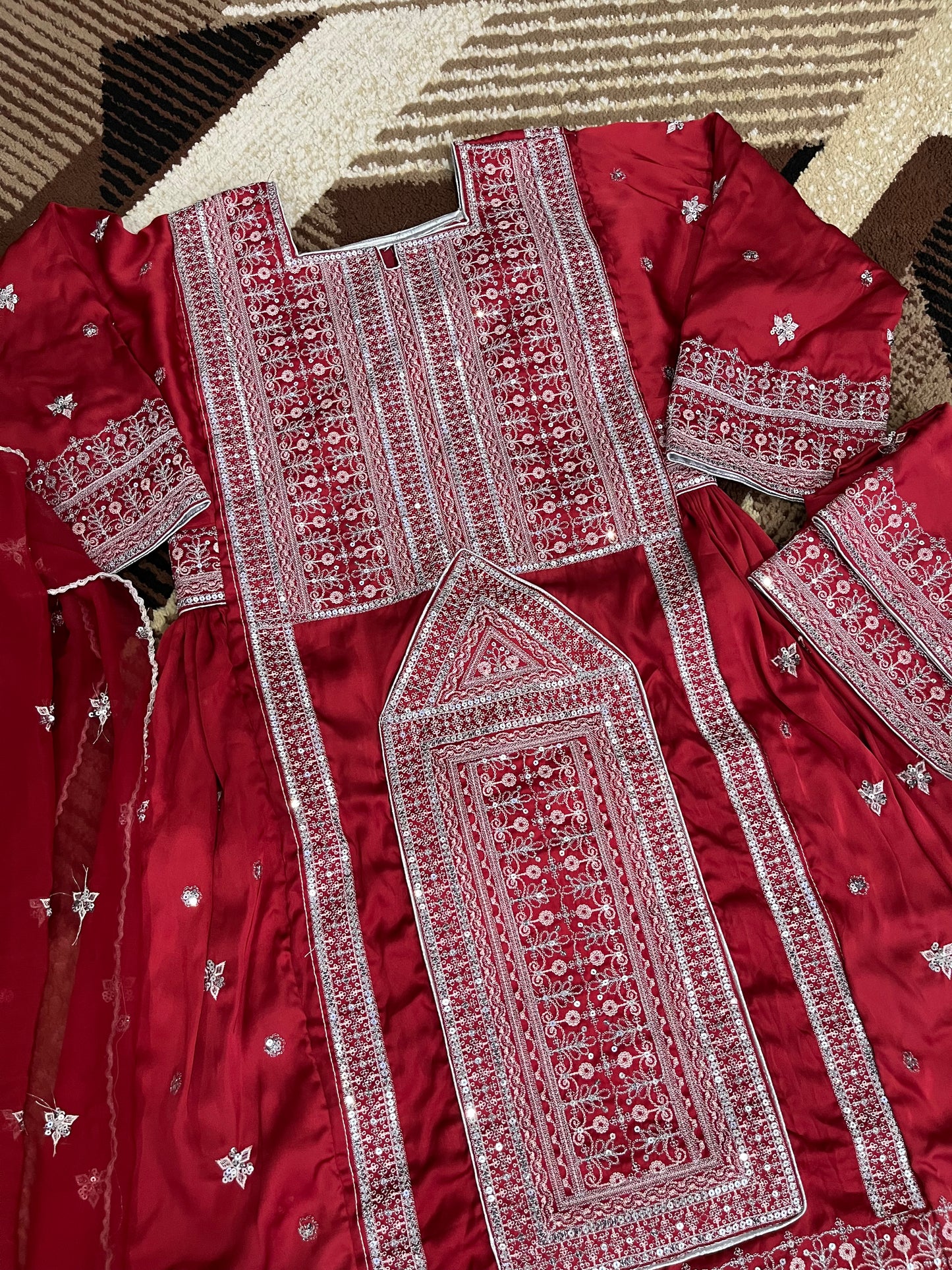 Balochi Dress Red by Zhureen