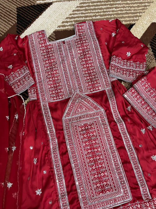 Balochi Dress Red by Zhureen