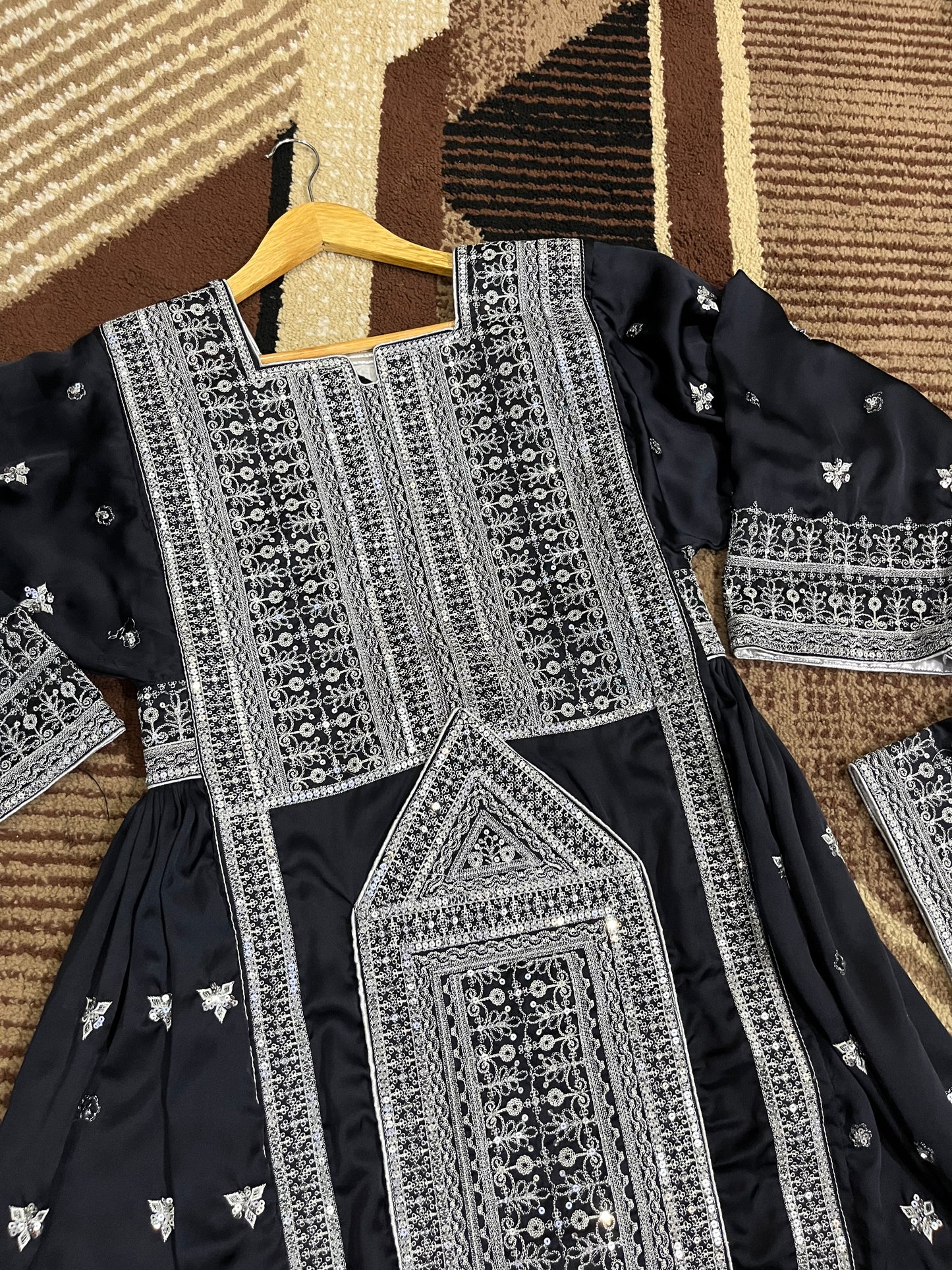 Balochi Dress Navy blue by Zhureen