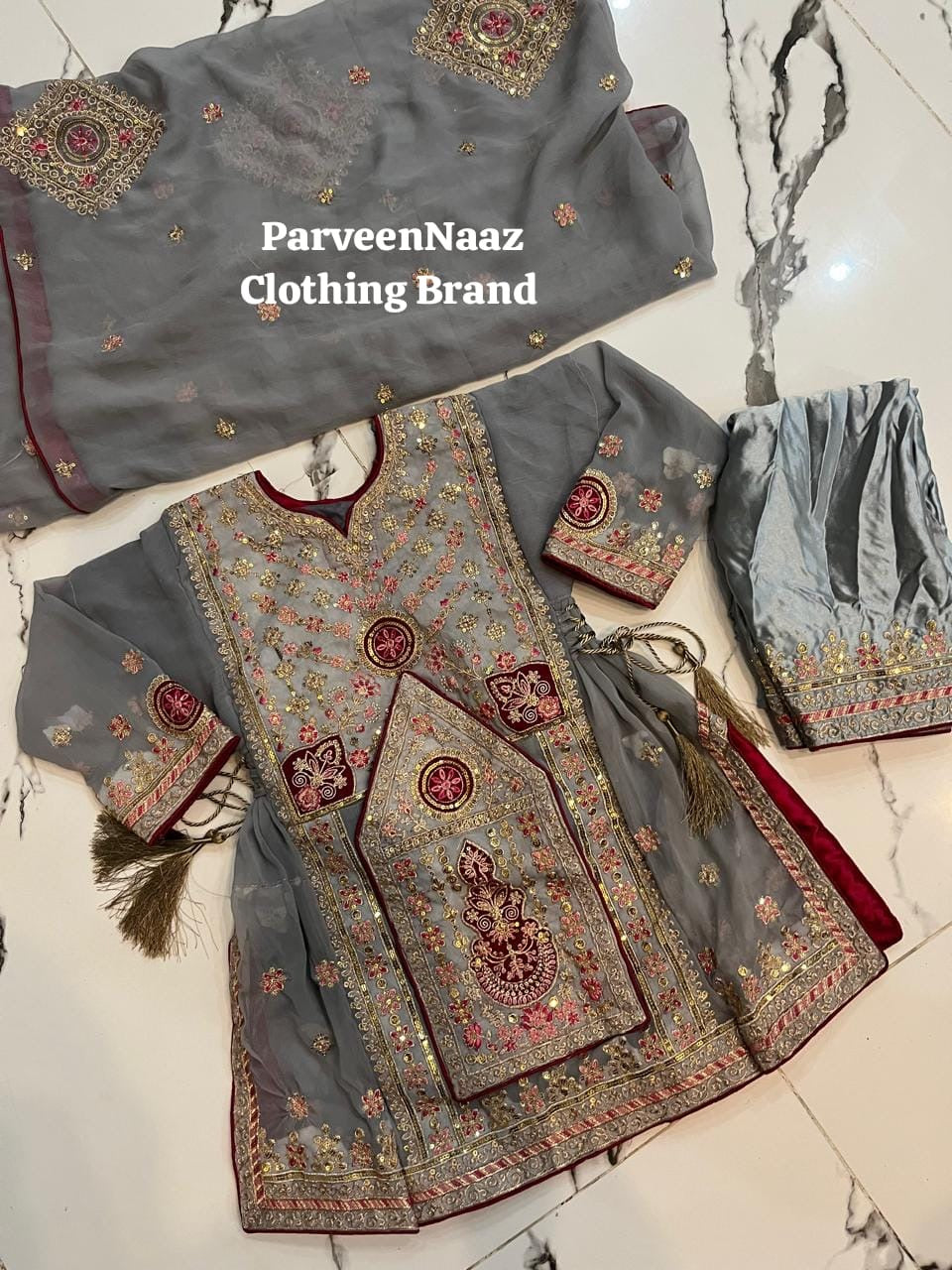 Balochi Dress D#17 Shafoon front Kidz