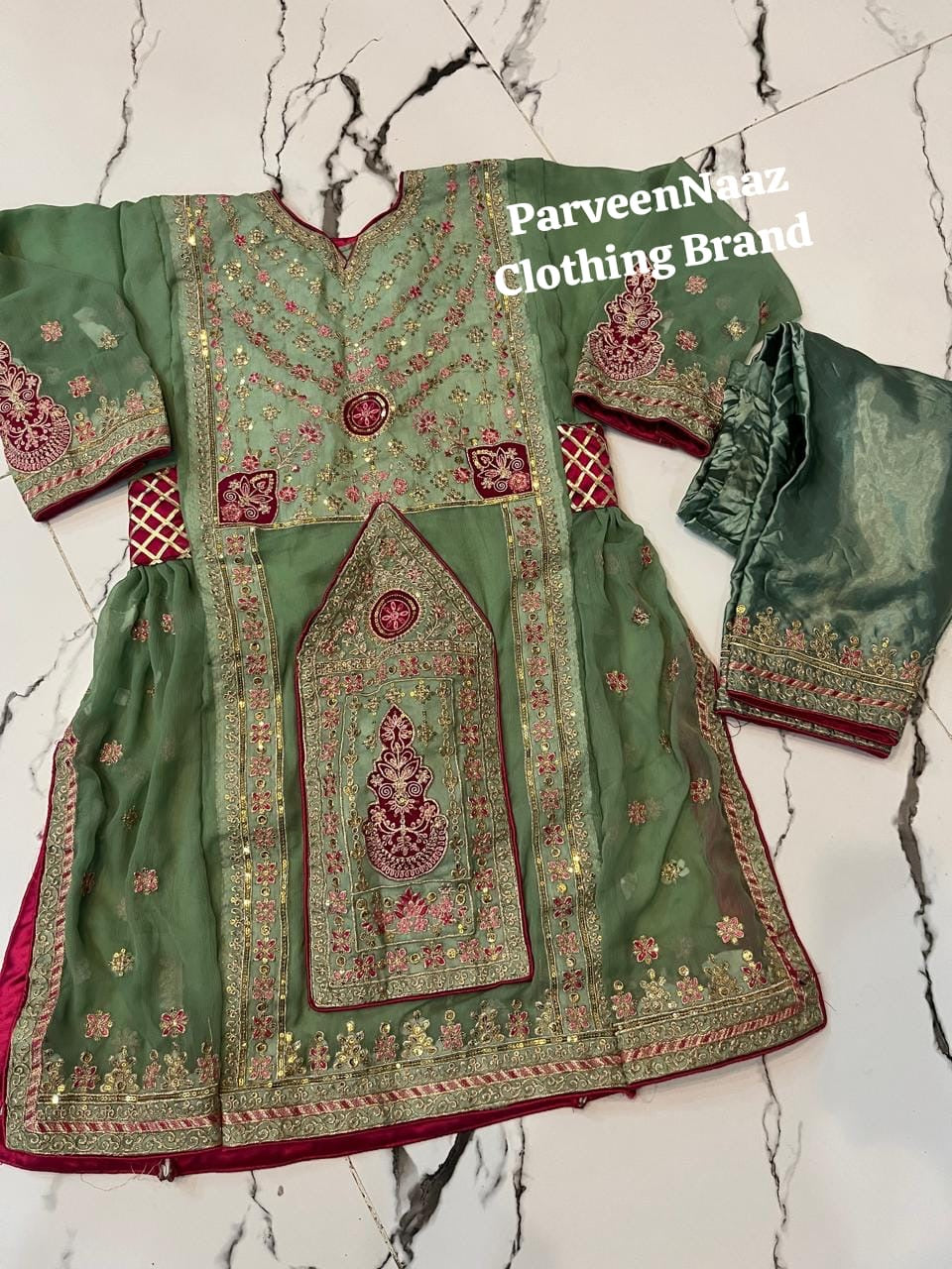 Balochi Dress D#17 Shafoon front Kidz