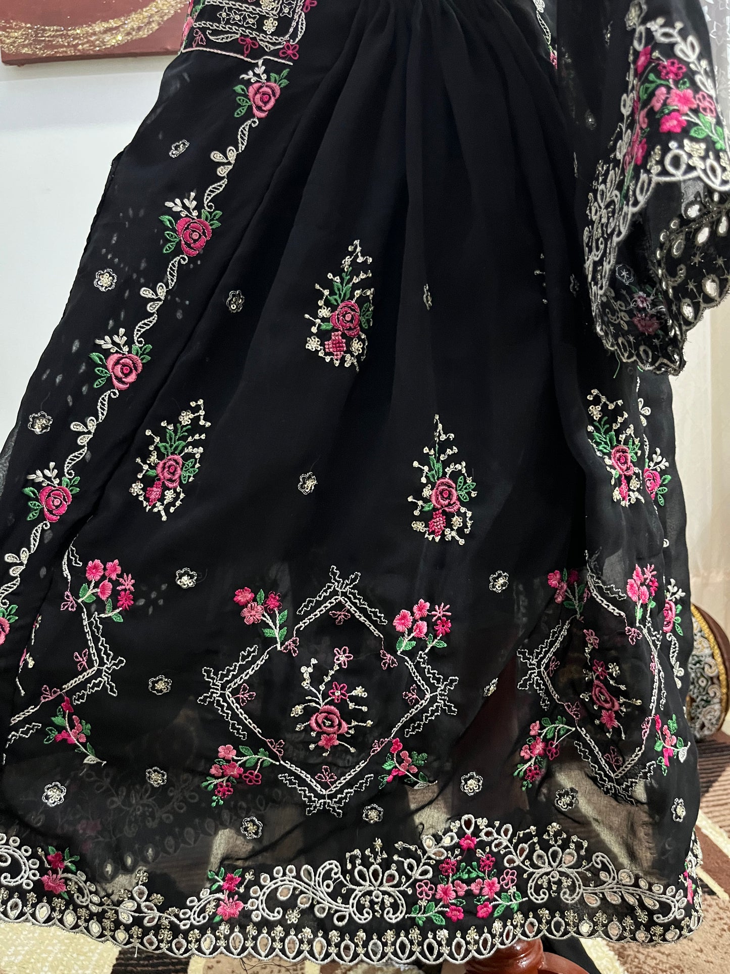 Balochi Dress ChikanKari Plain Voile