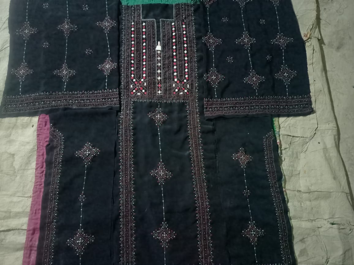 Customized Handmade Balochi Kurta Green