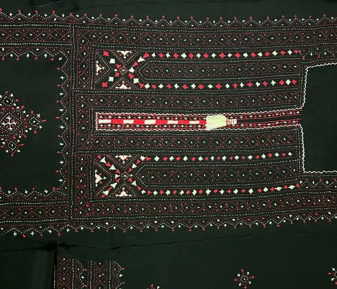 Customized Handmade Balochi Kurta Green