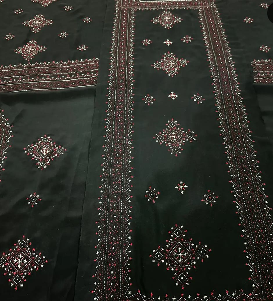 Customized Handmade Balochi Kurta Green