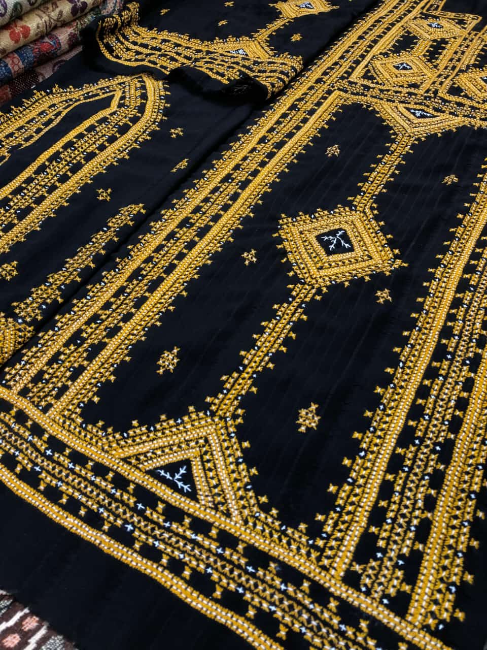 Customized Handmade Balochi Kurta Black