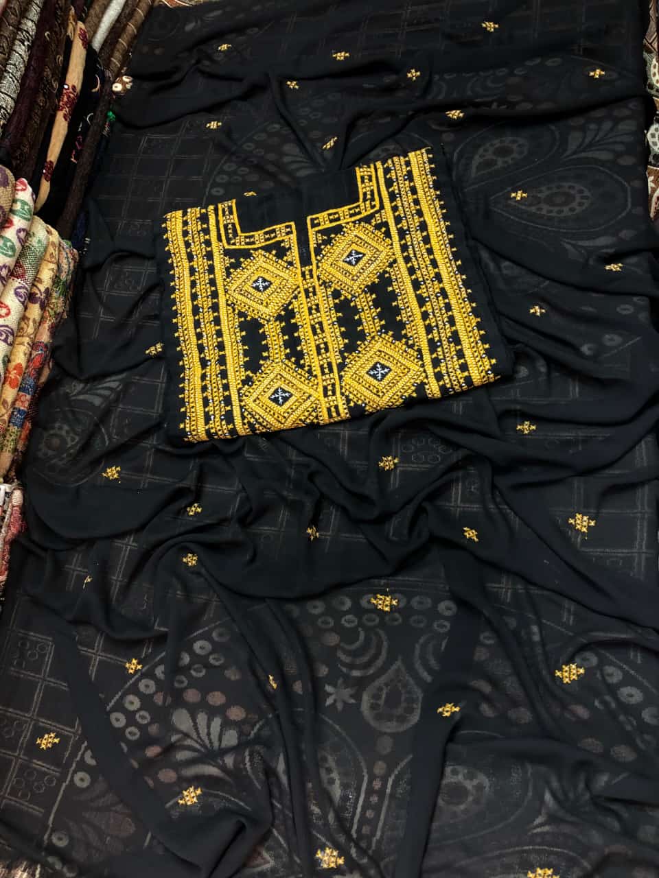 Customized Handmade Balochi Kurta Black