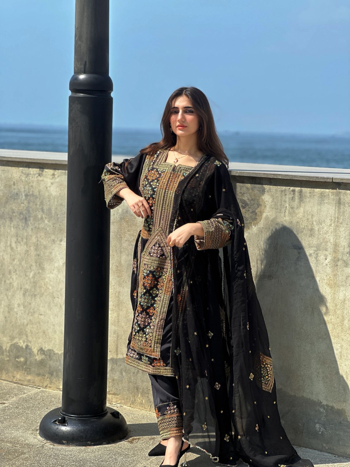 Balochi Formal Dress Black D#20