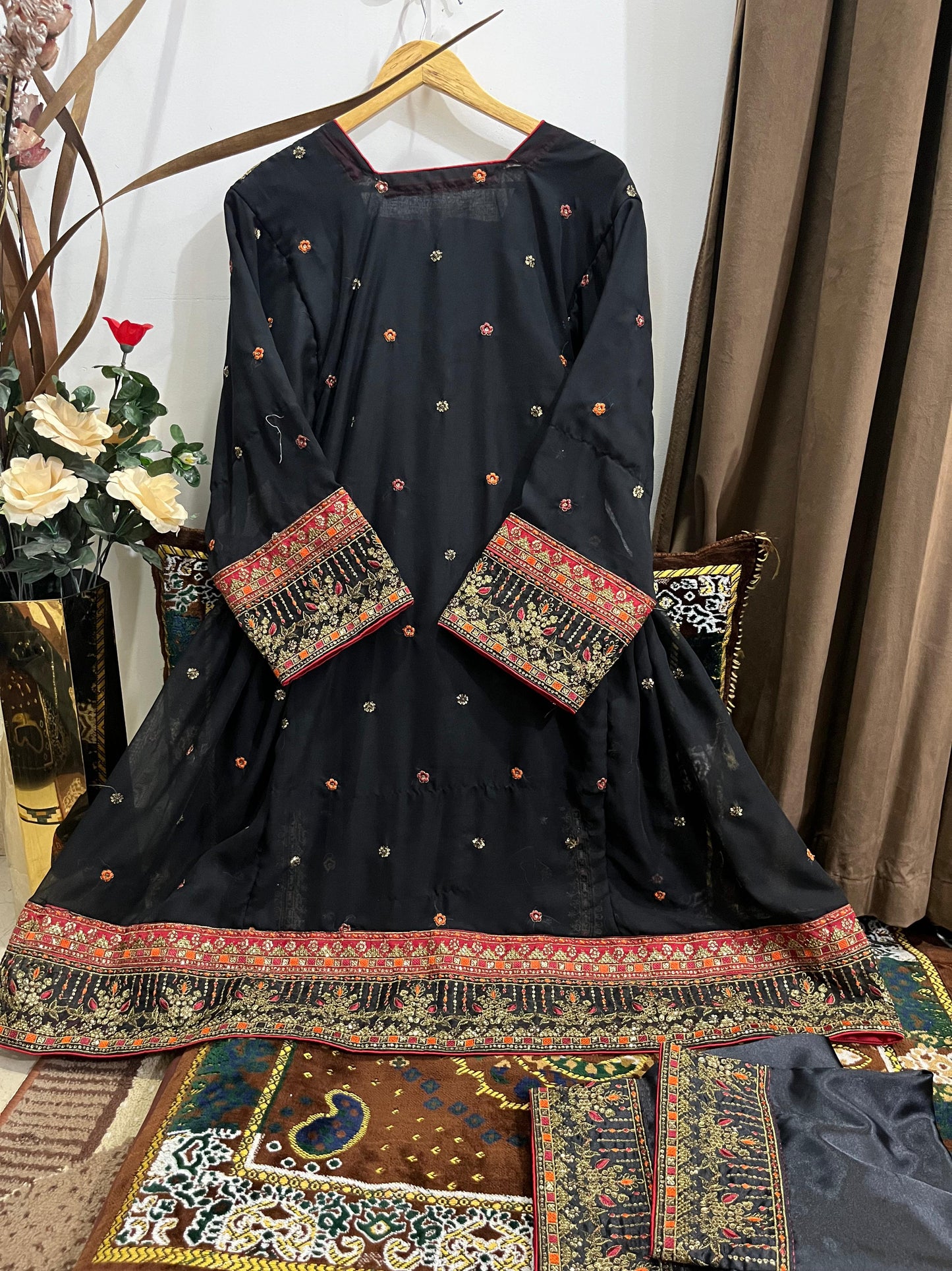 Balochi Formal Dress Black by Moomal Manahil