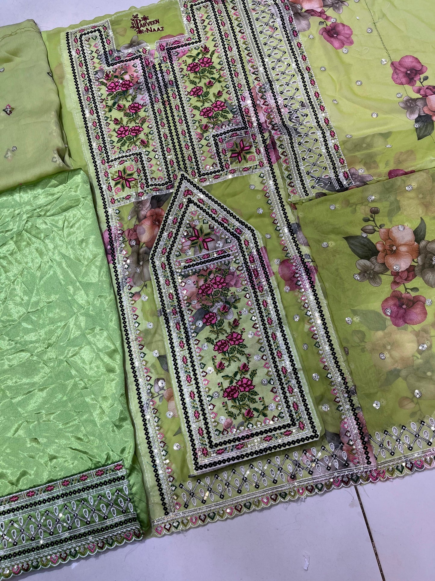 Balochi Dress Chiken kari Voile