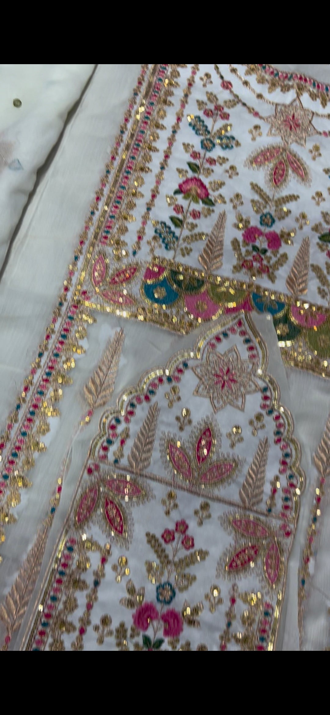 Balochi Dress White Shafoon