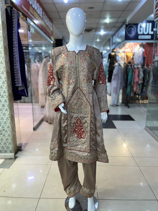 Balochi Formal Dress Grey D#3