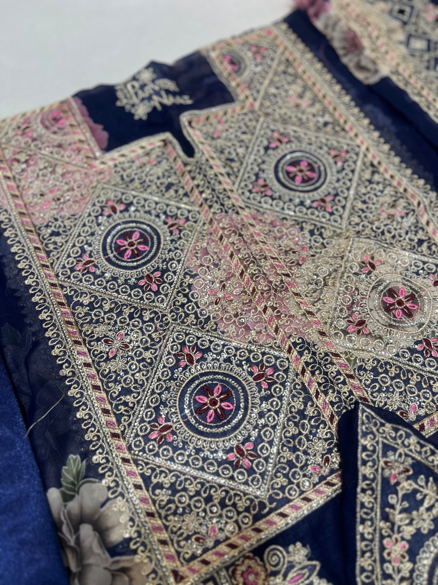 Balochi Formal Dress Navy Blue