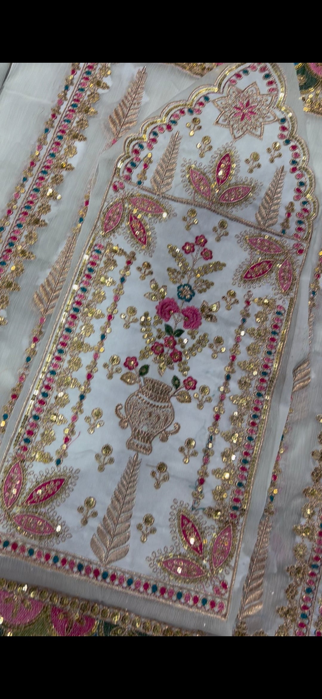 Balochi Dress White Shafoon