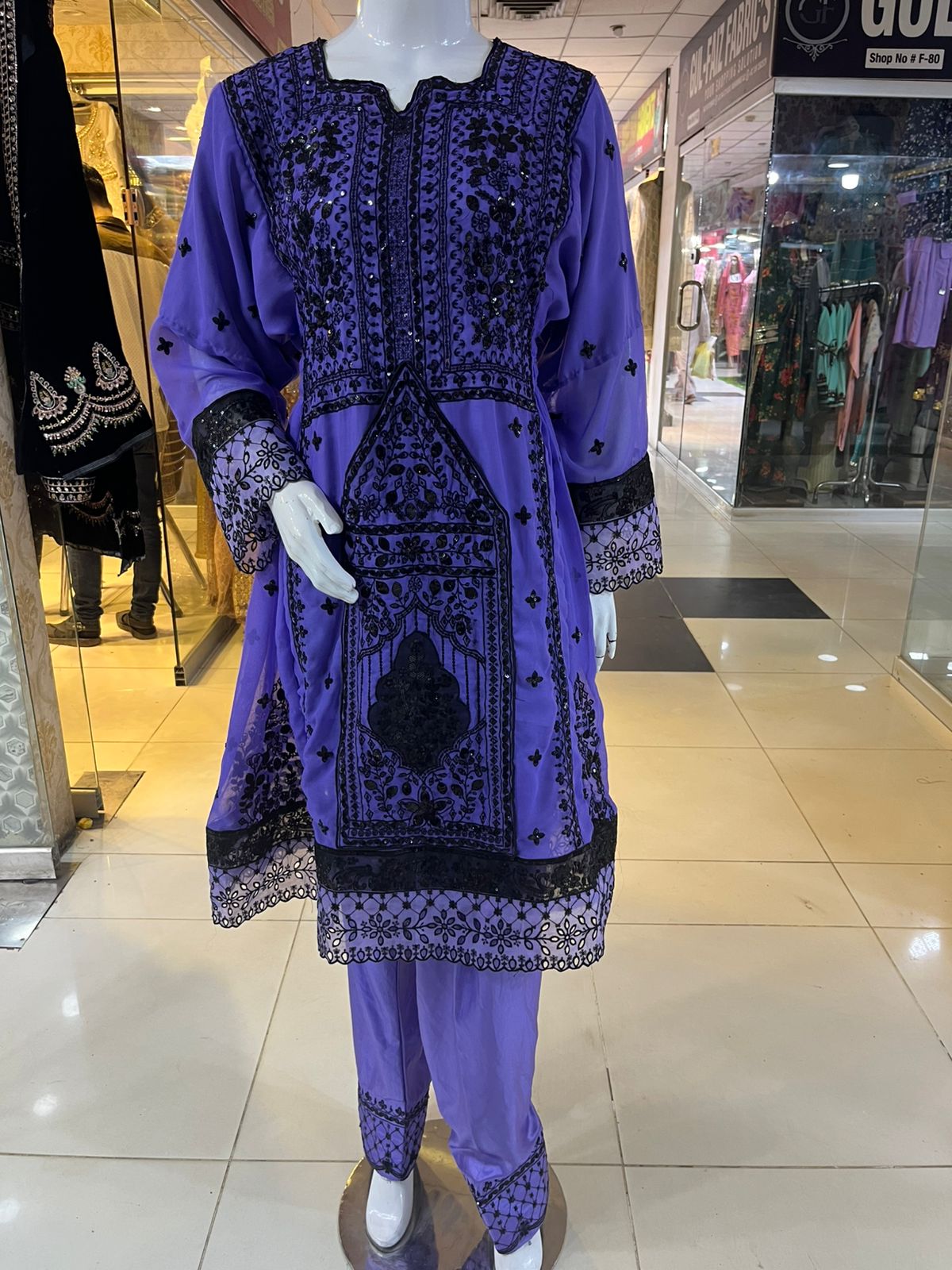 Balochi Formal Dress Purple
