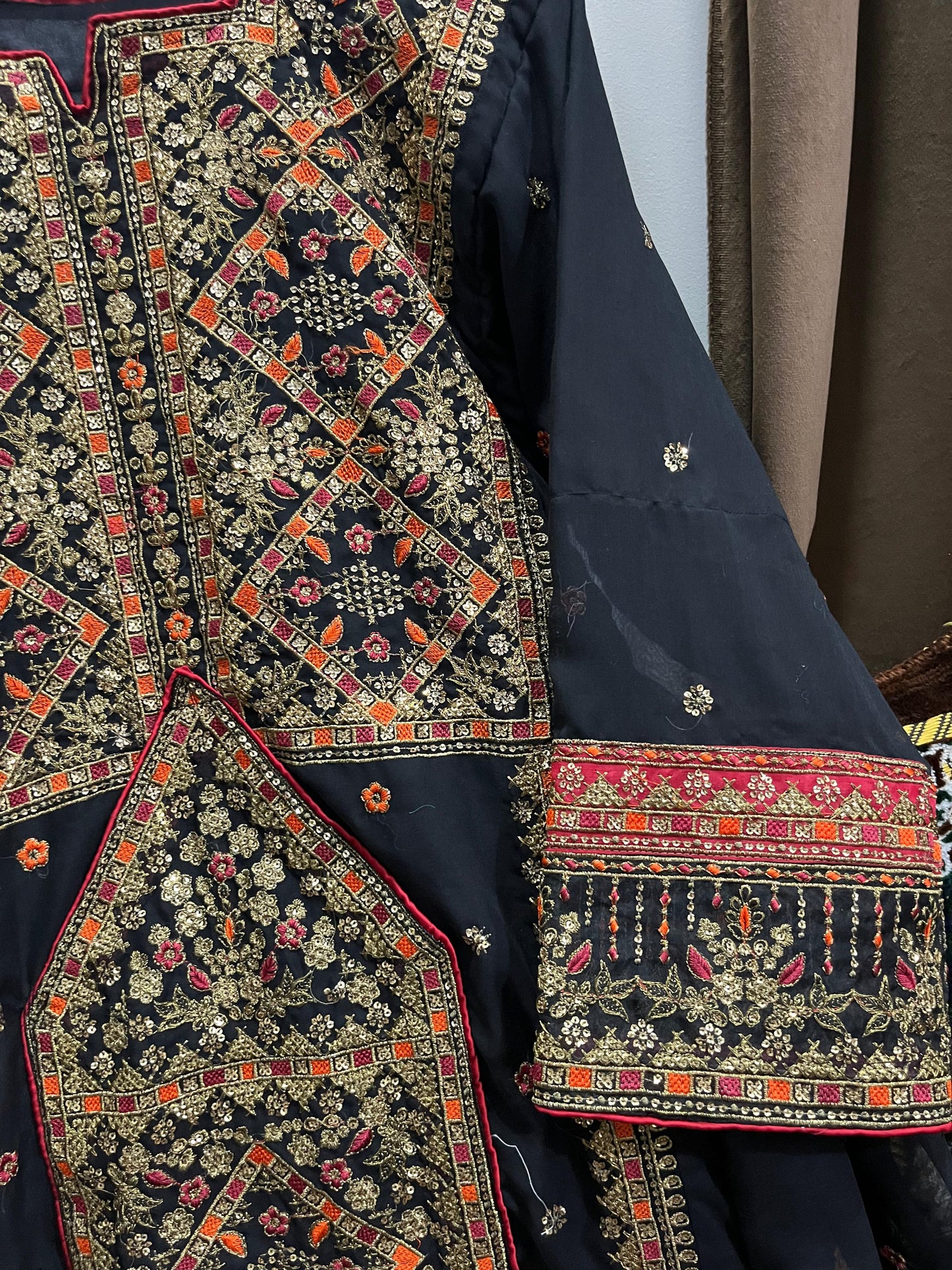 Balochi Formal Dress Black by Moomal Manahil