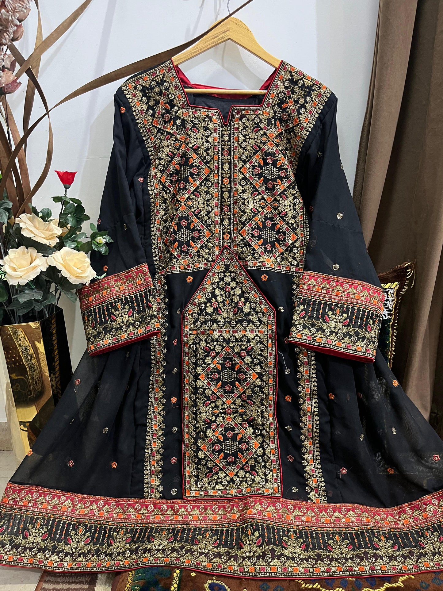 Balochi Formal Dress Black by Moomal Manahil