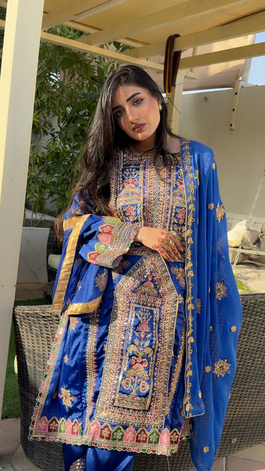 Balochi Formal Dress D#21 Royal Blue