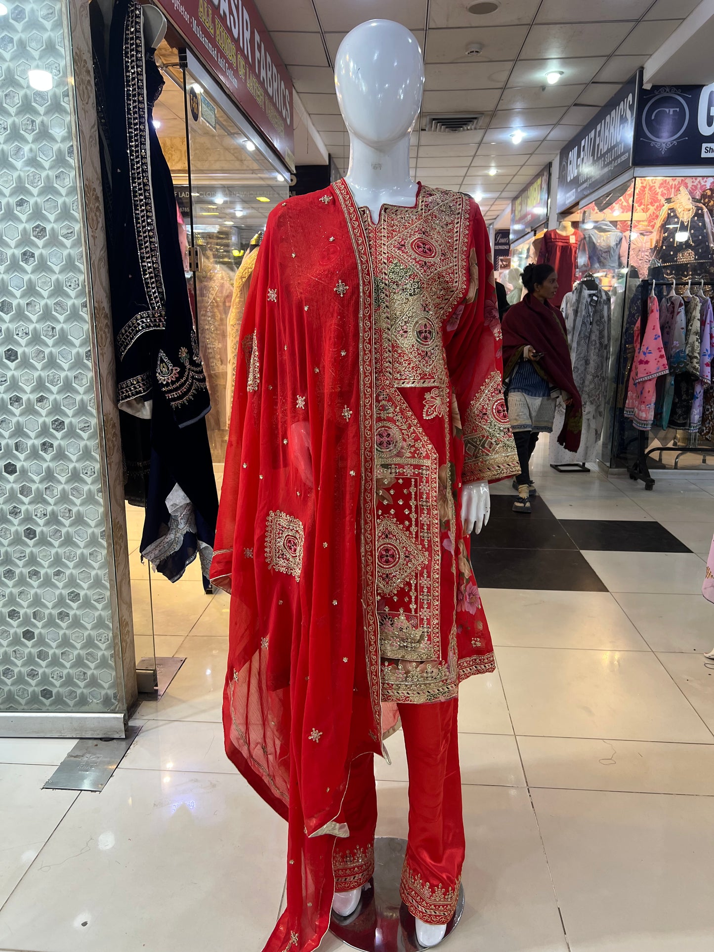 Balochi Formal Dress Red