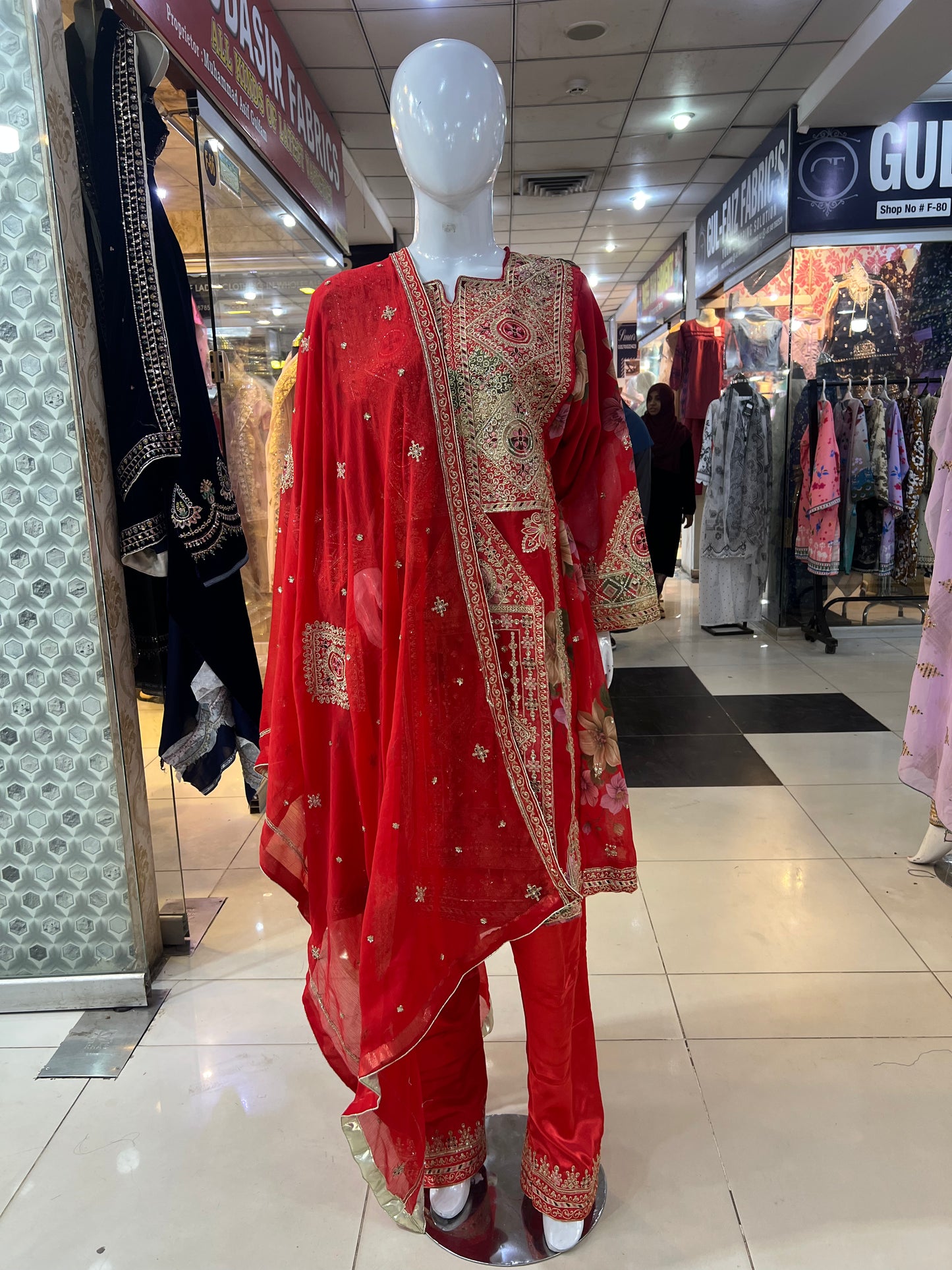 Balochi Formal Dress Red