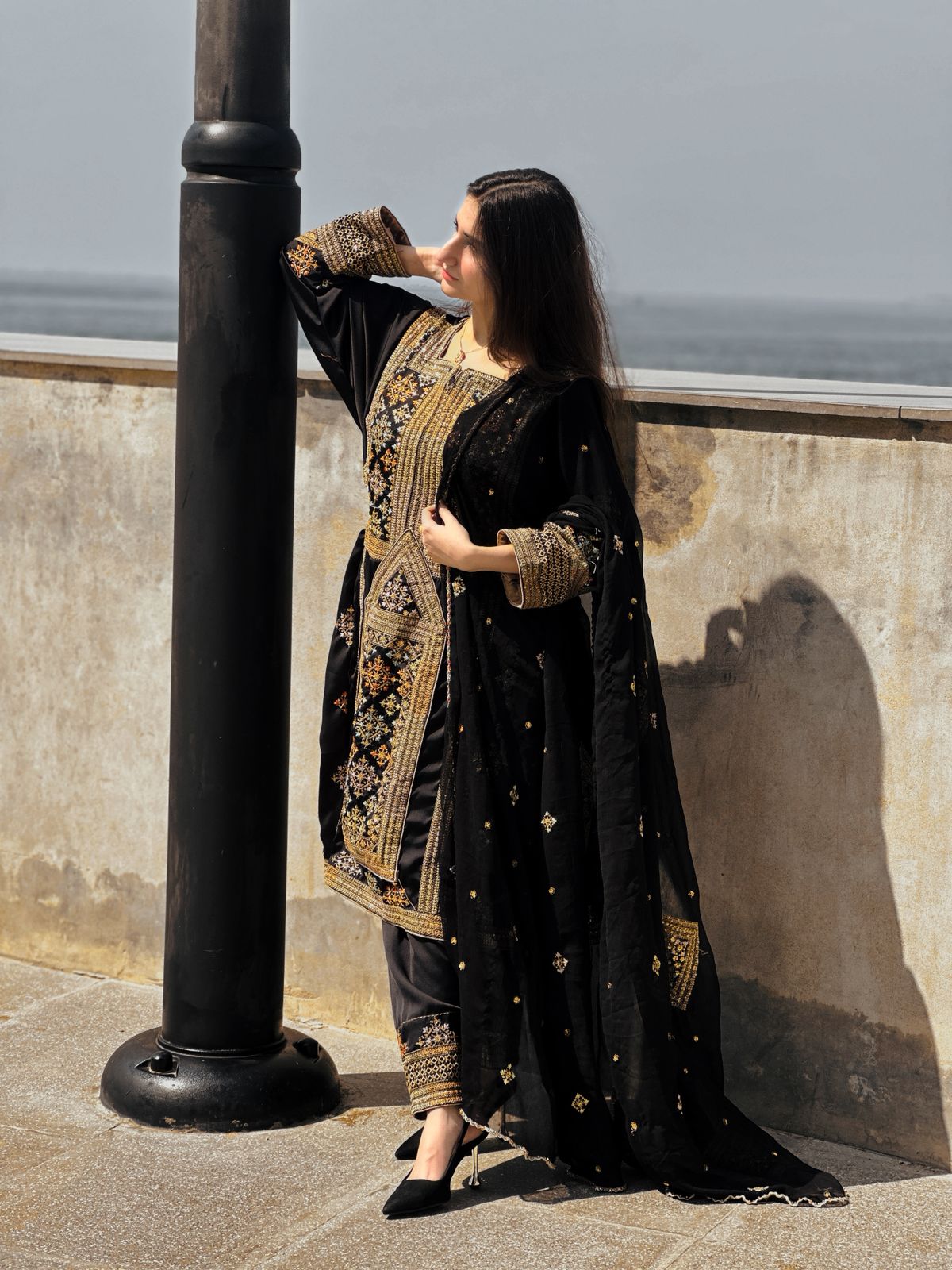 Balochi Formal Dress Black D#20