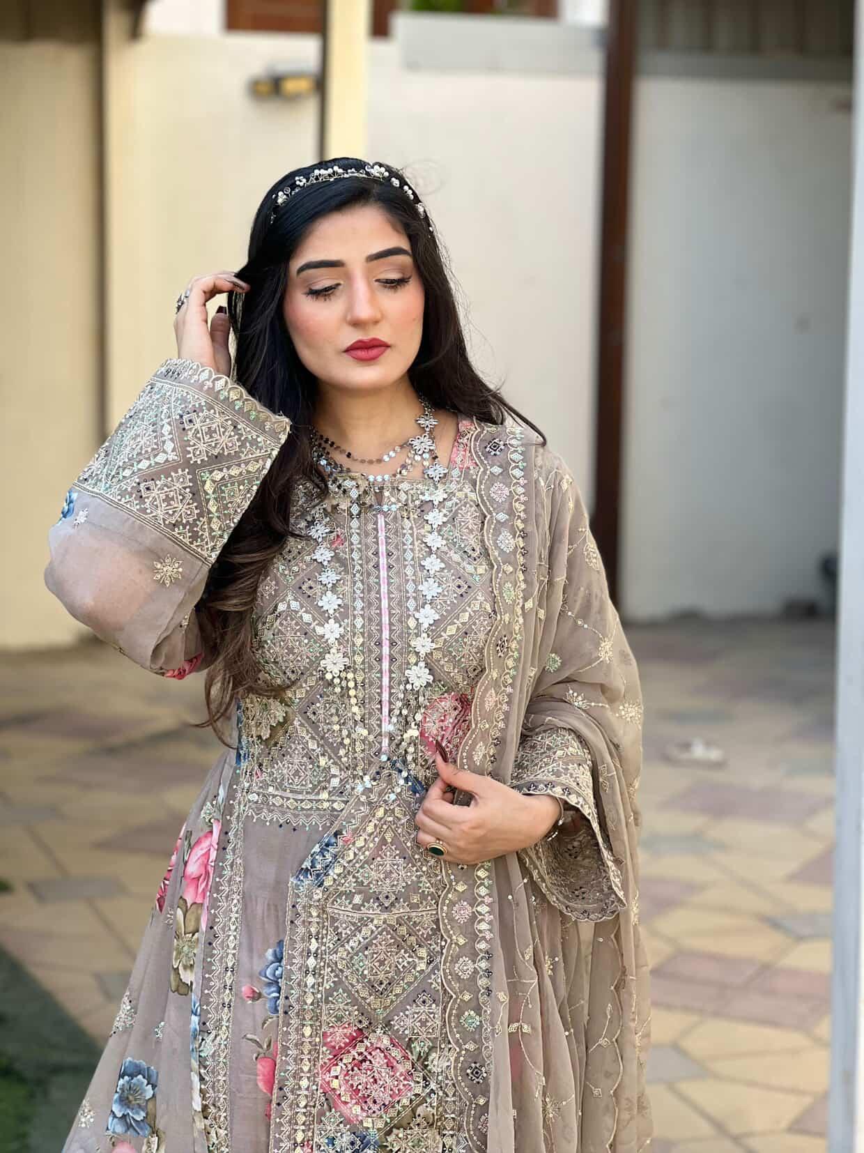 Balochi Formal Dress Grey