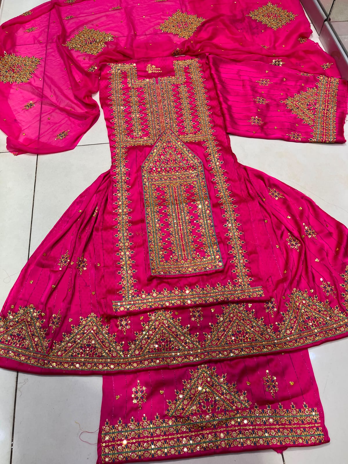 Balochi Kurta Mahrang Fabric 3 pcs (Unstitched/Stitched Both available)