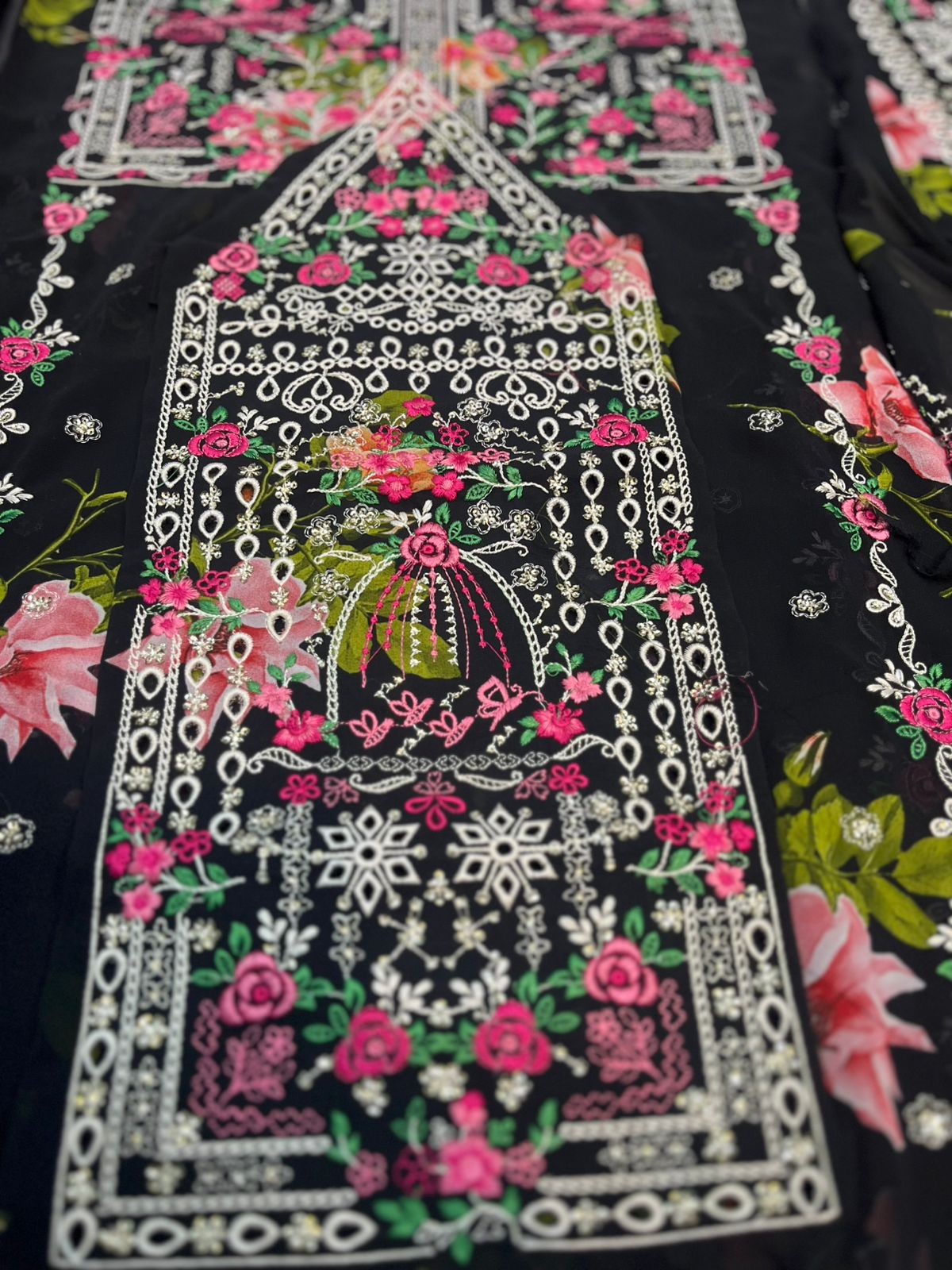 Balochi Dress ChikanKari Black