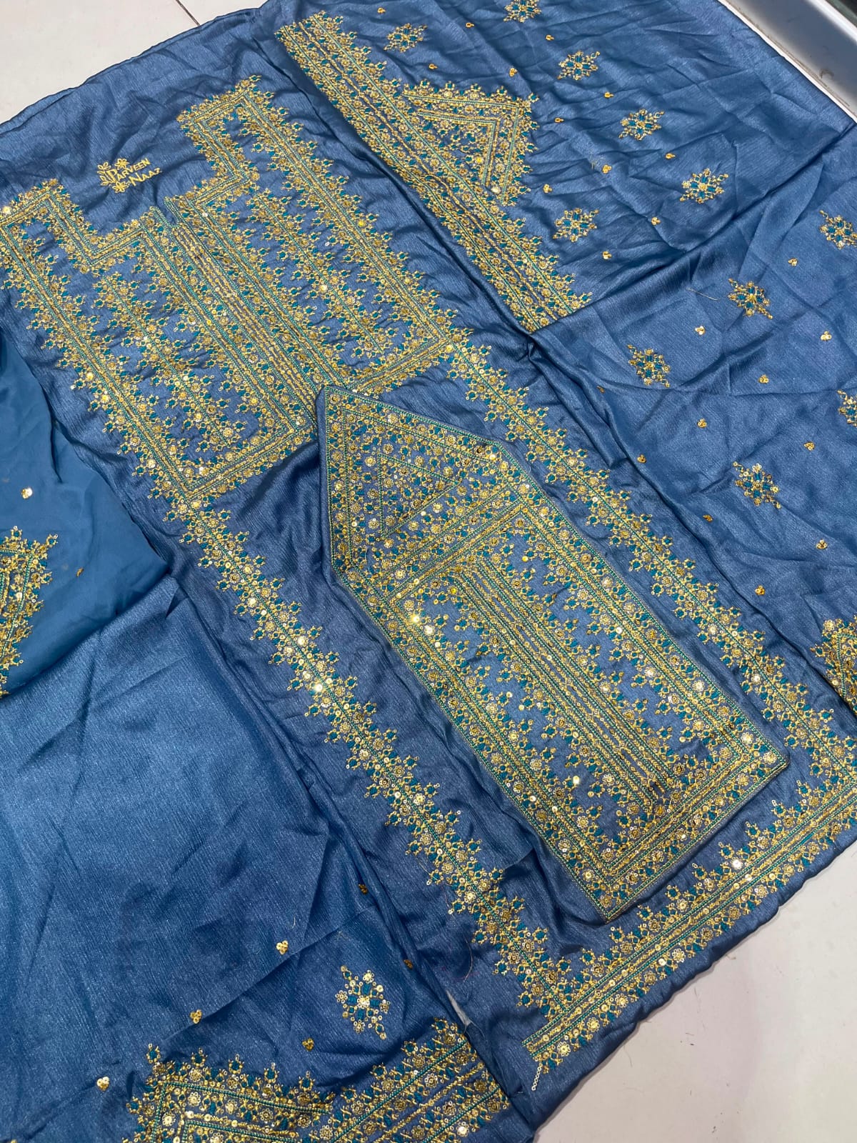 Balochi Kurta Mahrang Fabric 3 pcs (Unstitched/Stitched Both available)